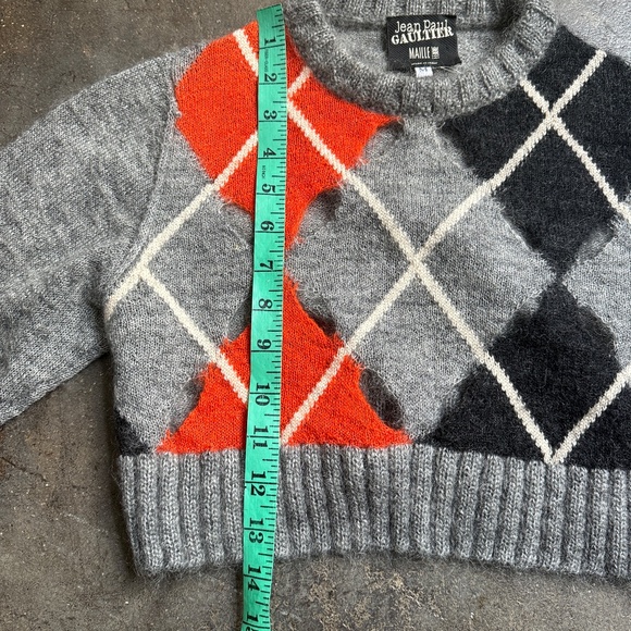 Jean Paul Gaultier Insane Vintage Cropped Wool Cutout Sweater RARE - Picture 2 of 10